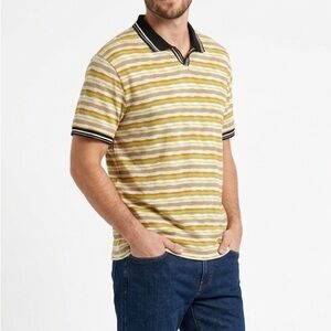 PacSun Striped Polo Shirt Men’s Large Retro Short Sleeve Collared Tee Streetwear